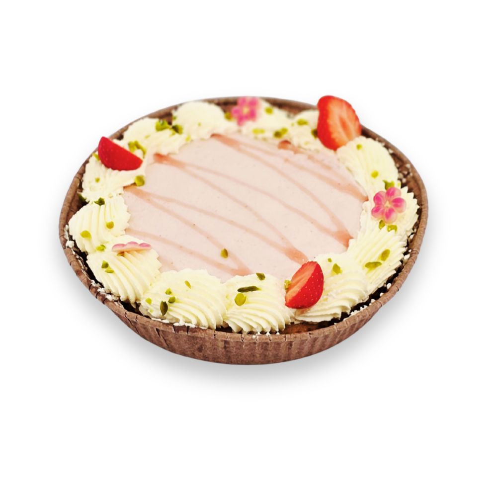 Aarbeien rabarber taart - 6 pers