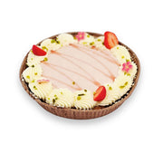 Aarbeien rabarber taart - 6 pers