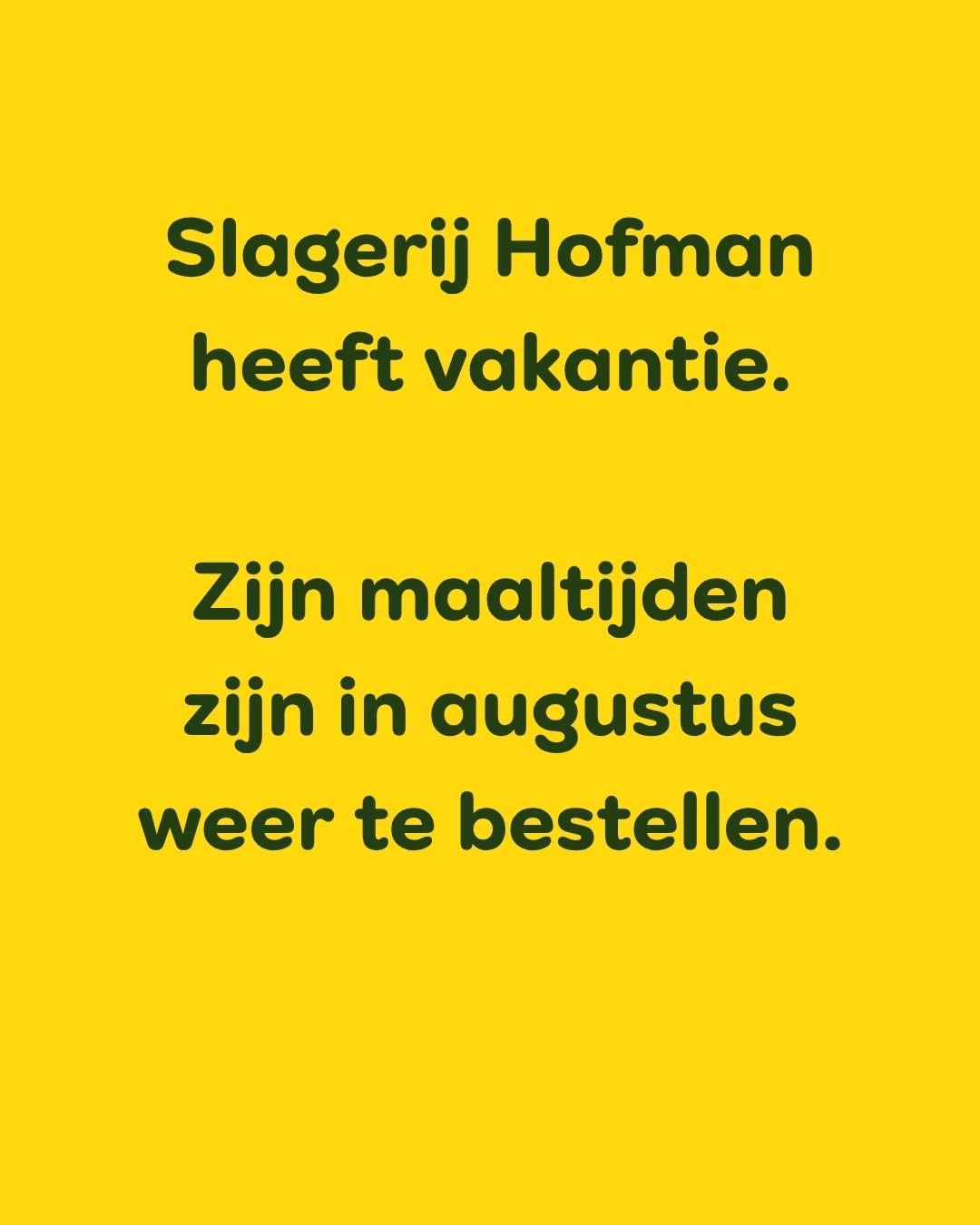 Maaltijden vanaf augustus weer te bestellen