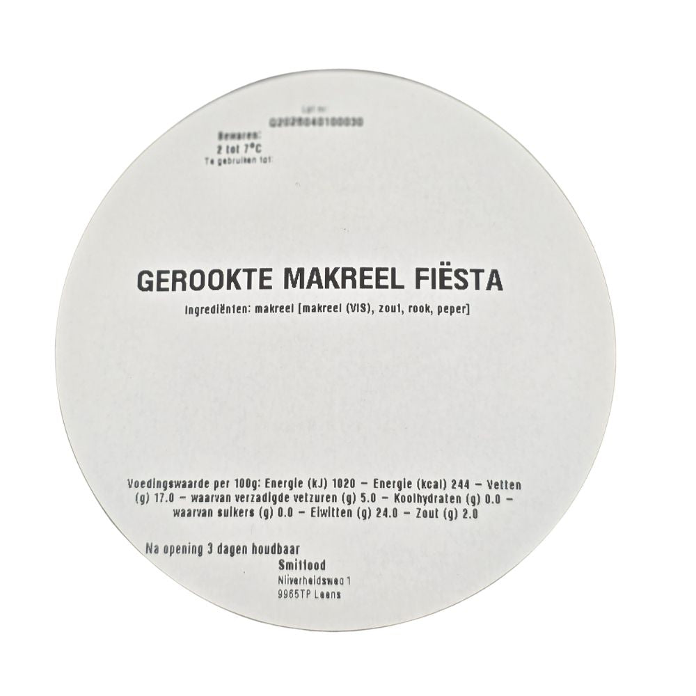 Gerookte Makreel filet fiësta - ca. 125 gram