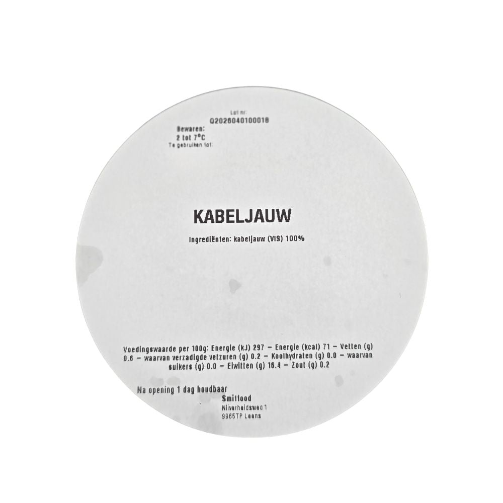 Kabeljauw filet - ca. 500 gram