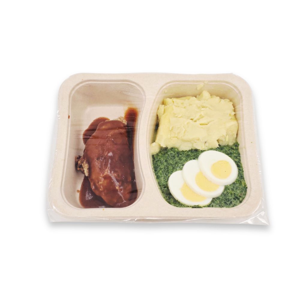 Spinazie a la crème met gehakt cordonbleu