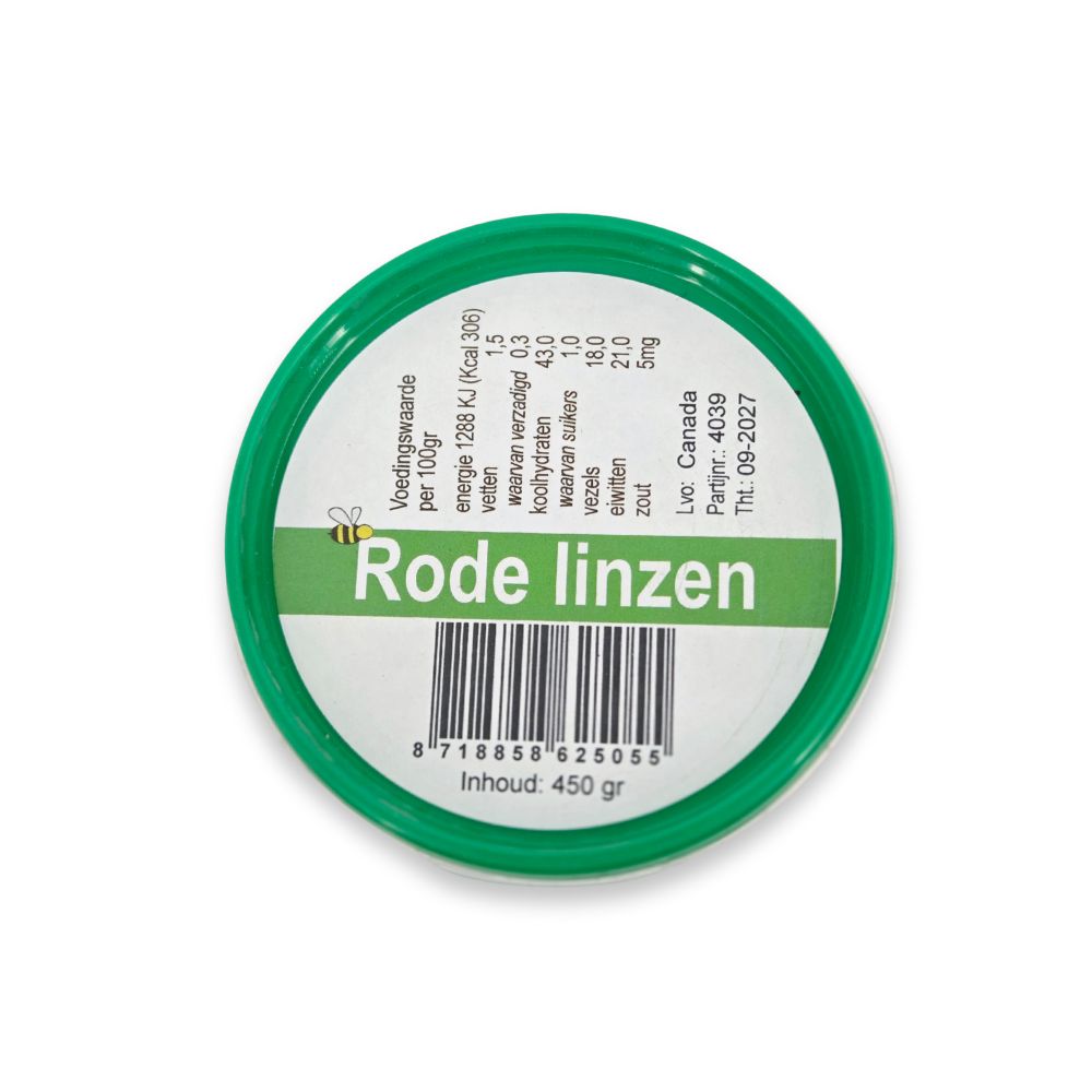 Linzen rood - 450 gram