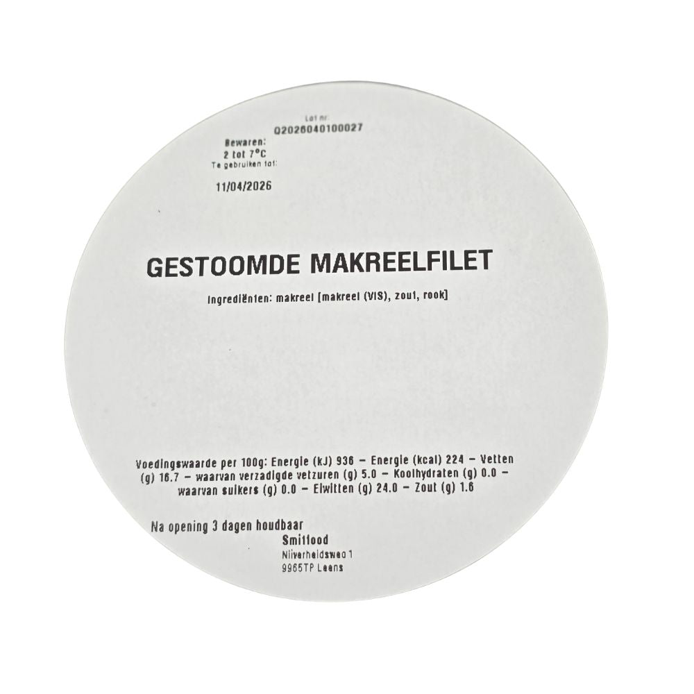 Gestoomde Makreel filet - ca. 125 gram